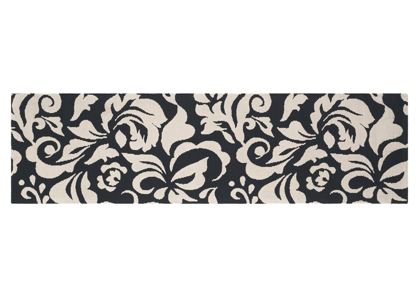 Annette Black & White Runner,Surya