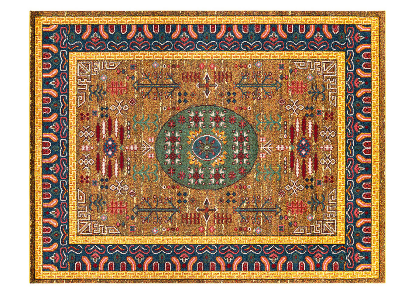 Anika Yellow Area Rug,Surya