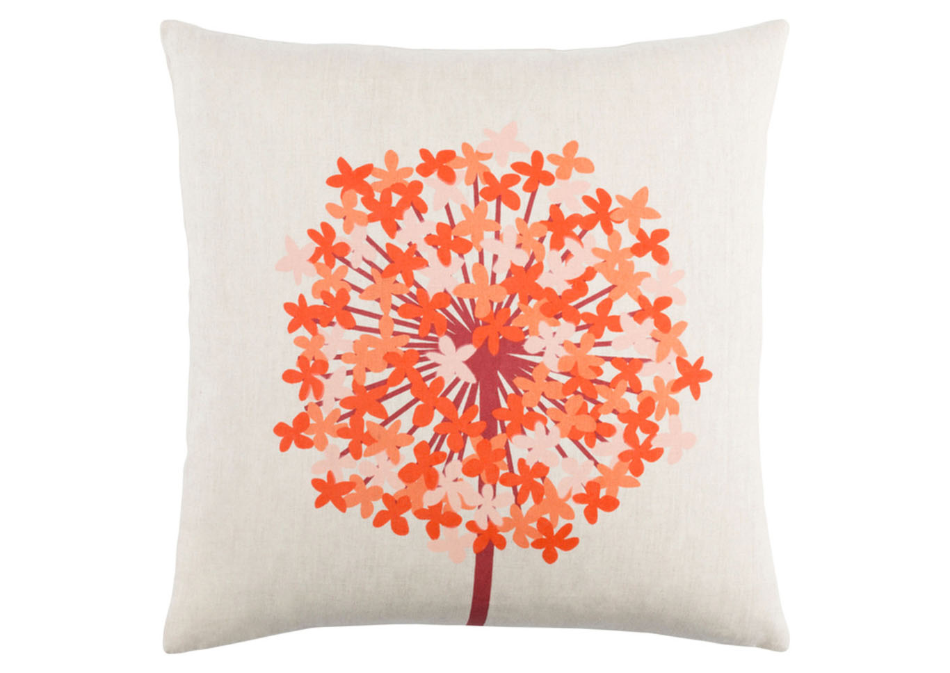 Agapanthus Red Pillow w/Down Insert,Surya