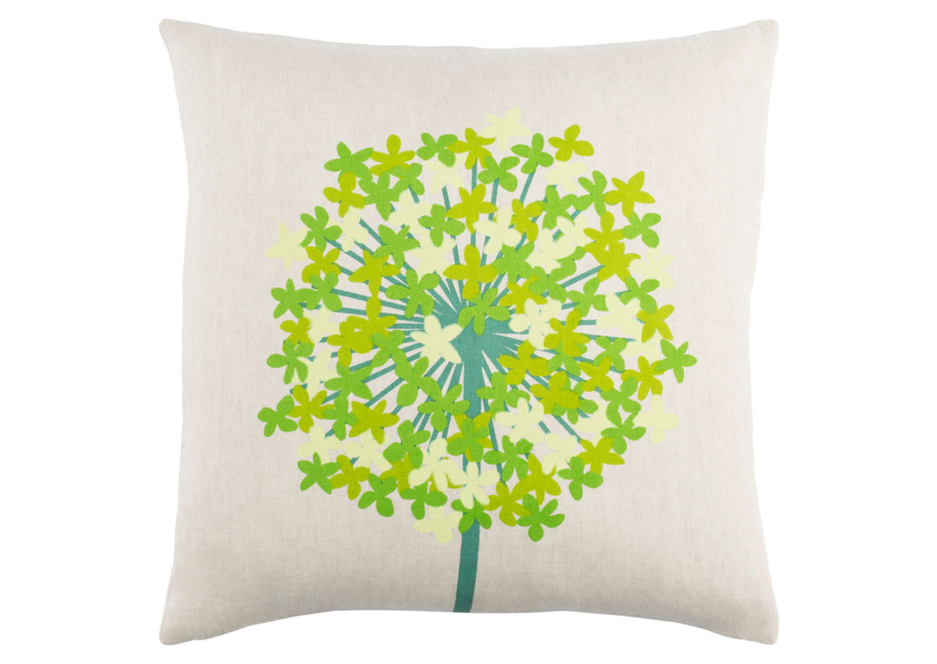 Agapanthus Blue Pillow w/Polyester Insert,Surya