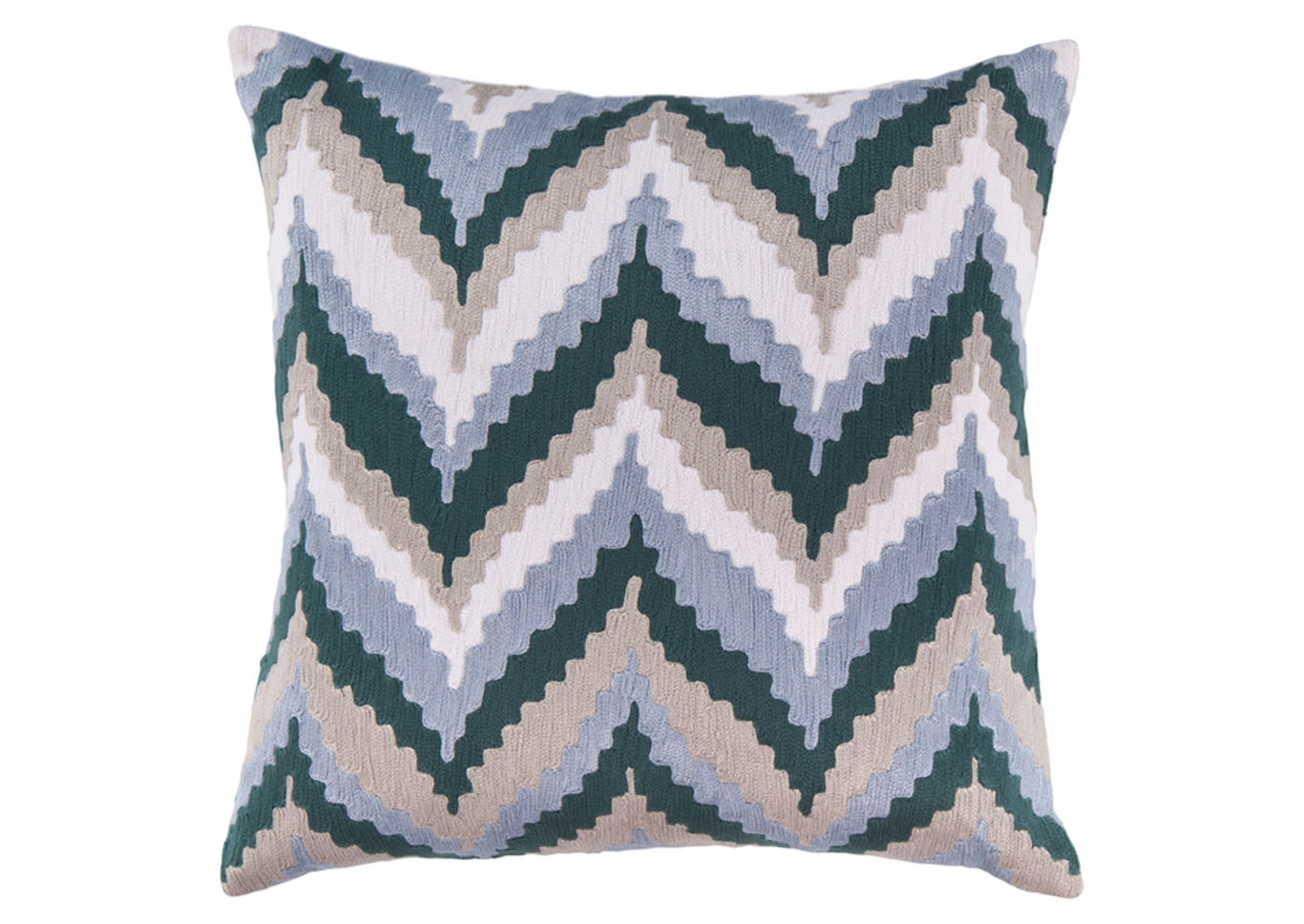 Ikat Chevron Navy Pillow Cover,Surya