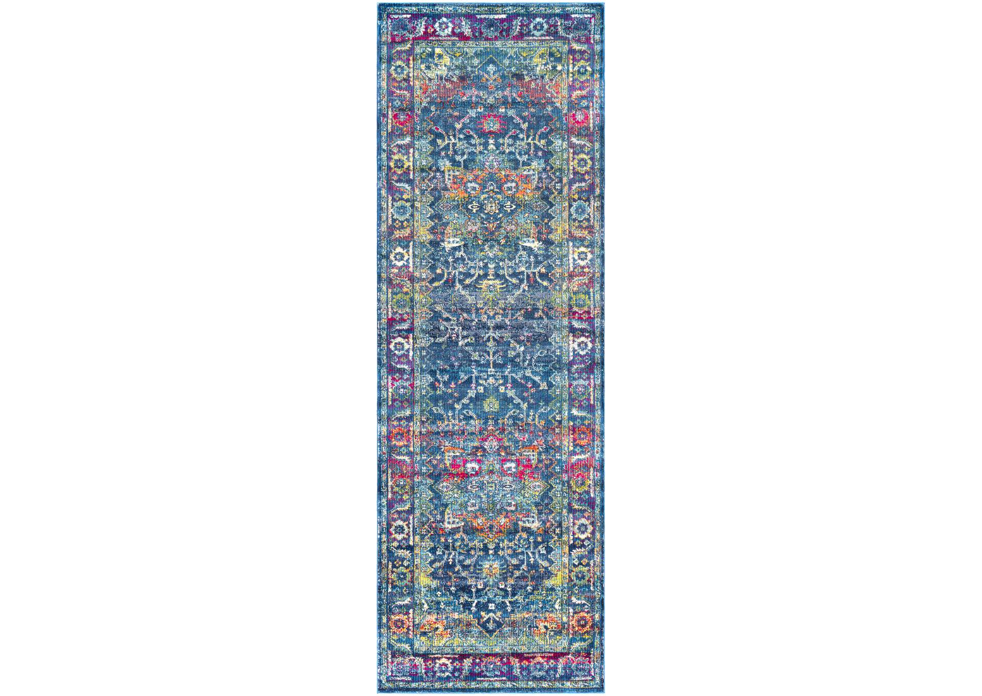 Aura Silk Blue Runner,Surya
