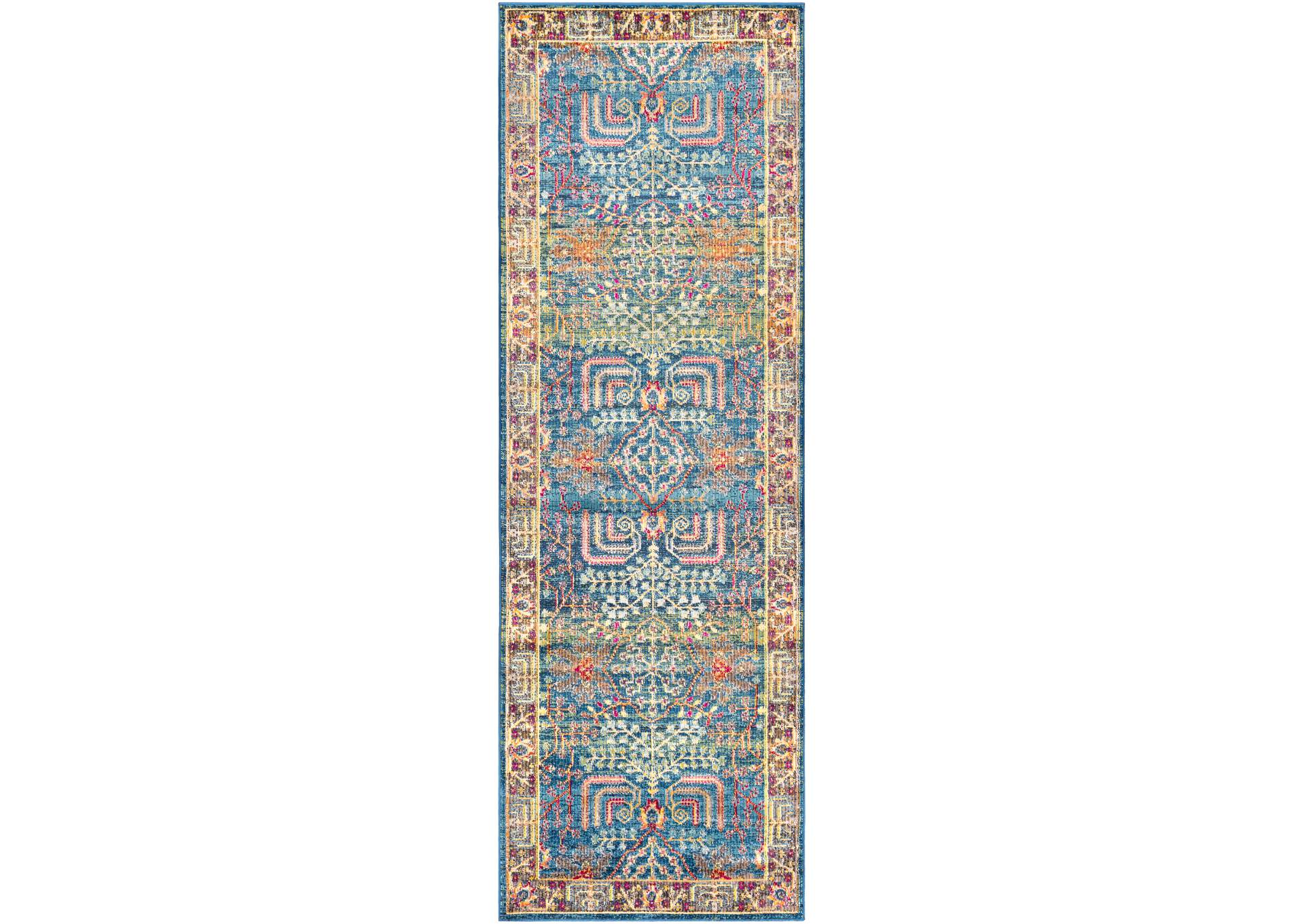 Aura Silk Blue Runner,Surya