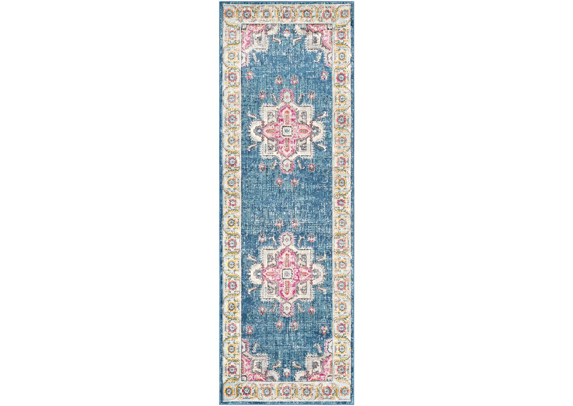 Aura Silk Blue Runner,Surya