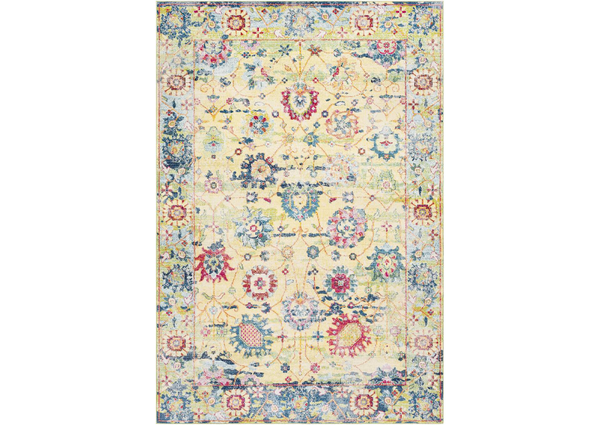 Aura Silk Yellow Area Rug,Surya