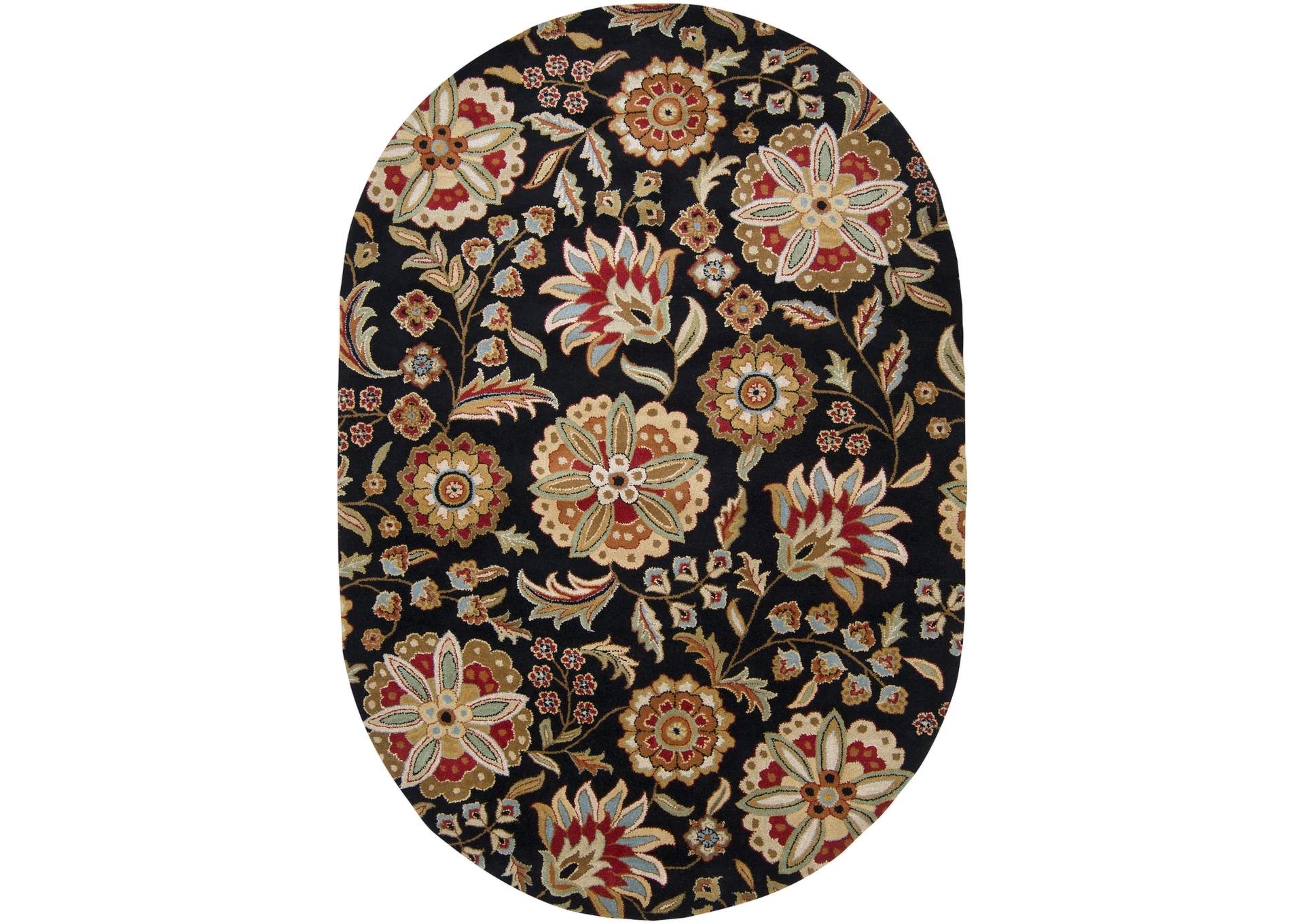Athena Black Area Rug,Surya