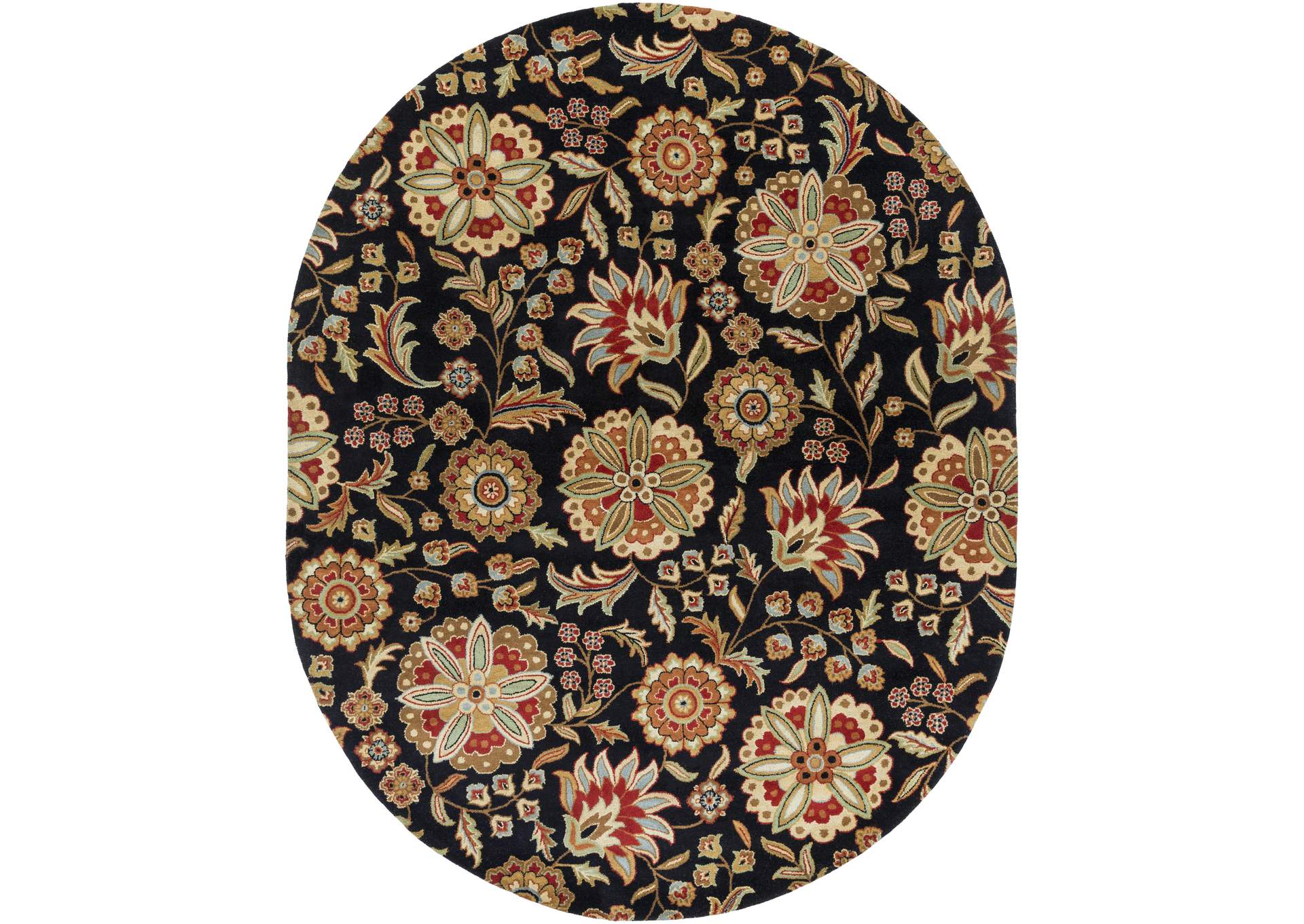 Athena Black Area Rug,Surya