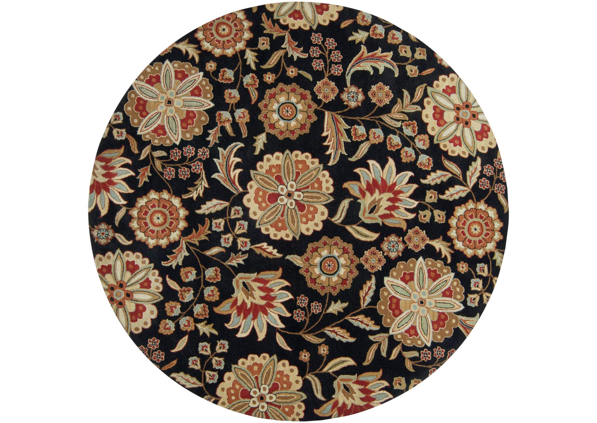 Athena Black Area Rug,Surya