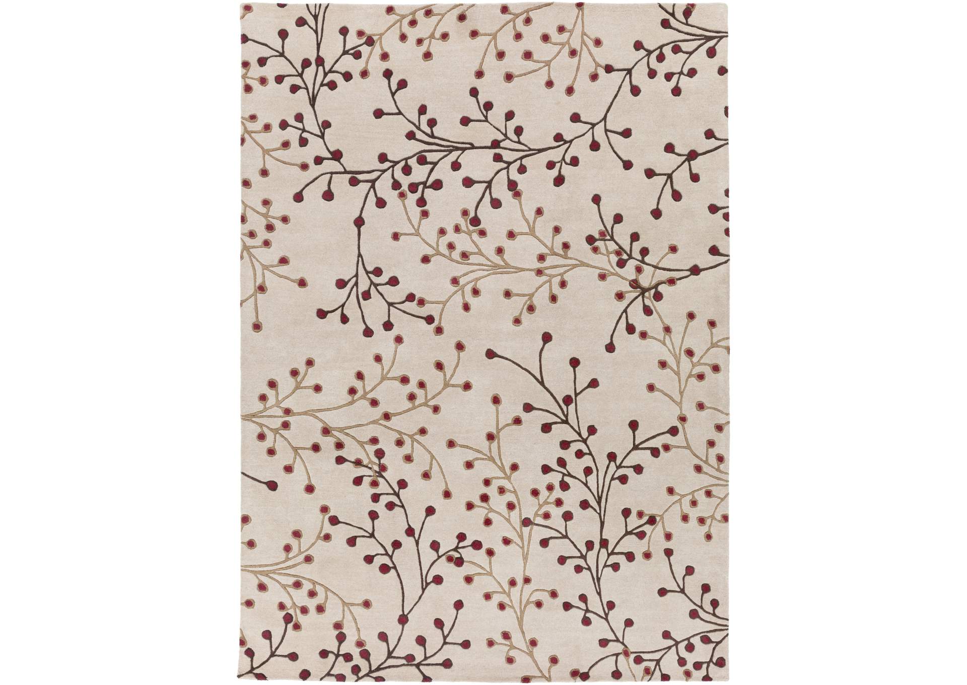 Athena Red Area Rug,Surya