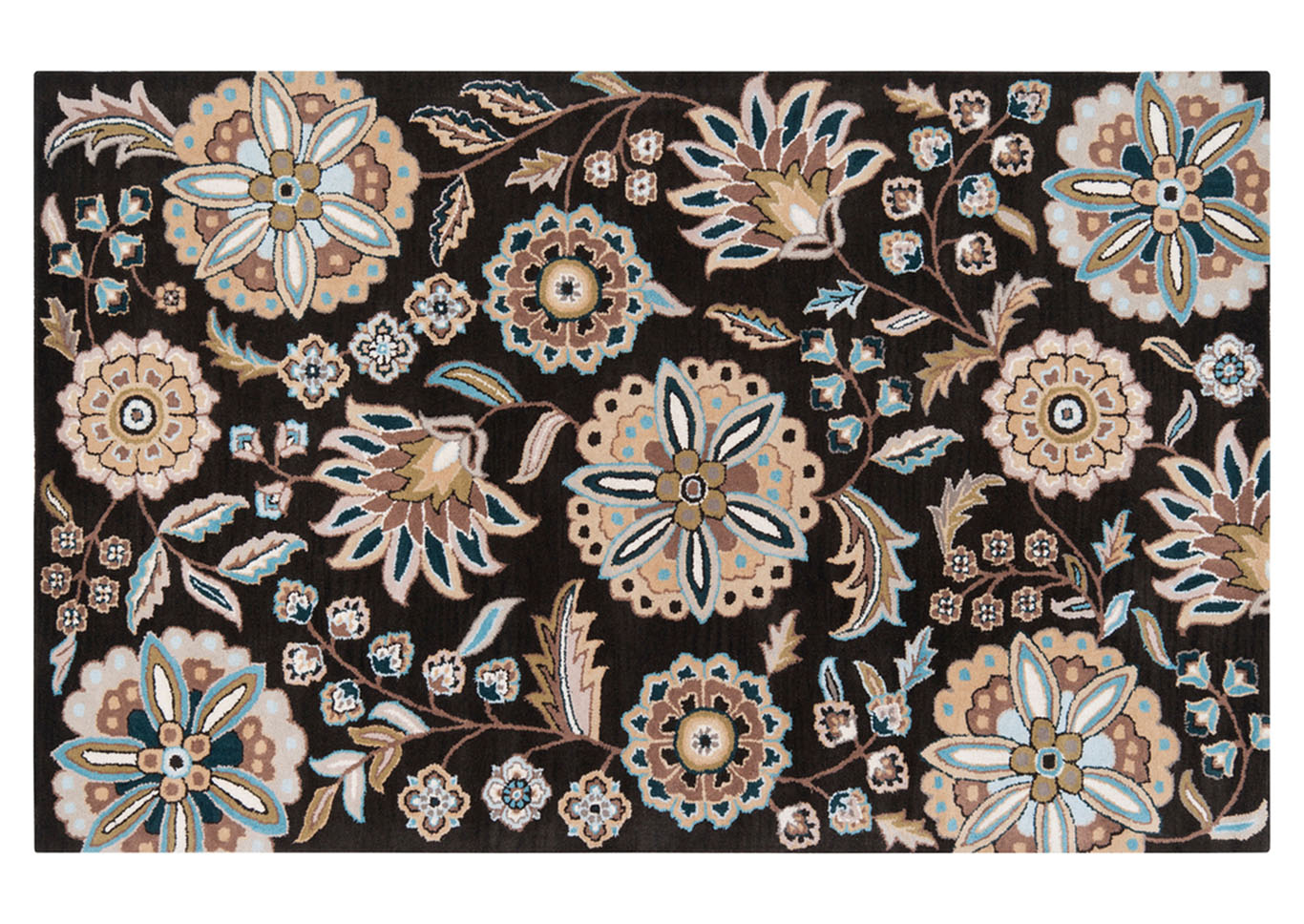Athena Black Area Rug,Surya