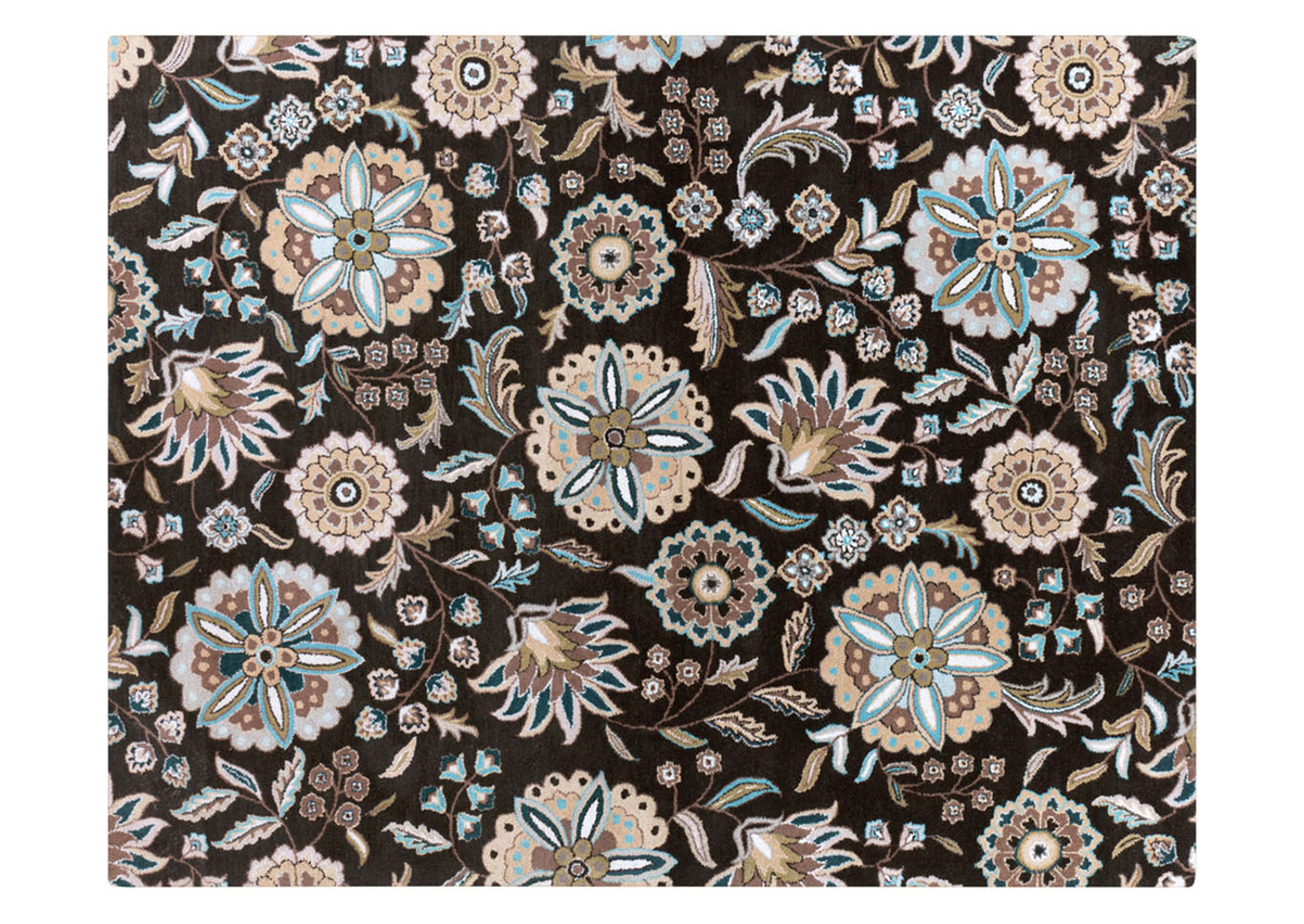 Athena Black Area Rug,Surya