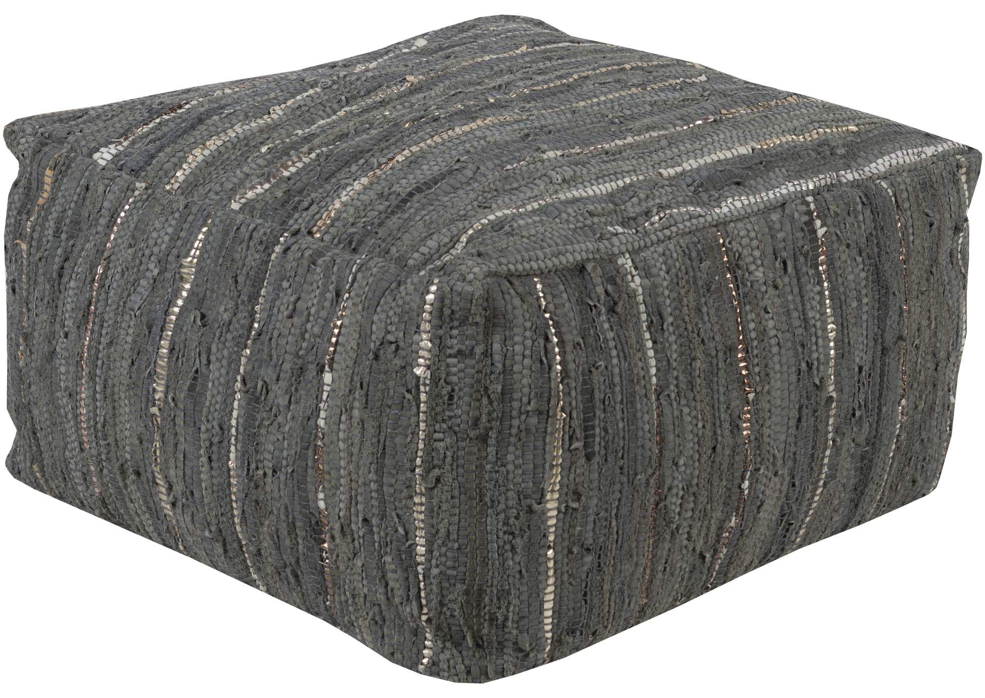 Anthracite Multi-Colored Pouf,Surya