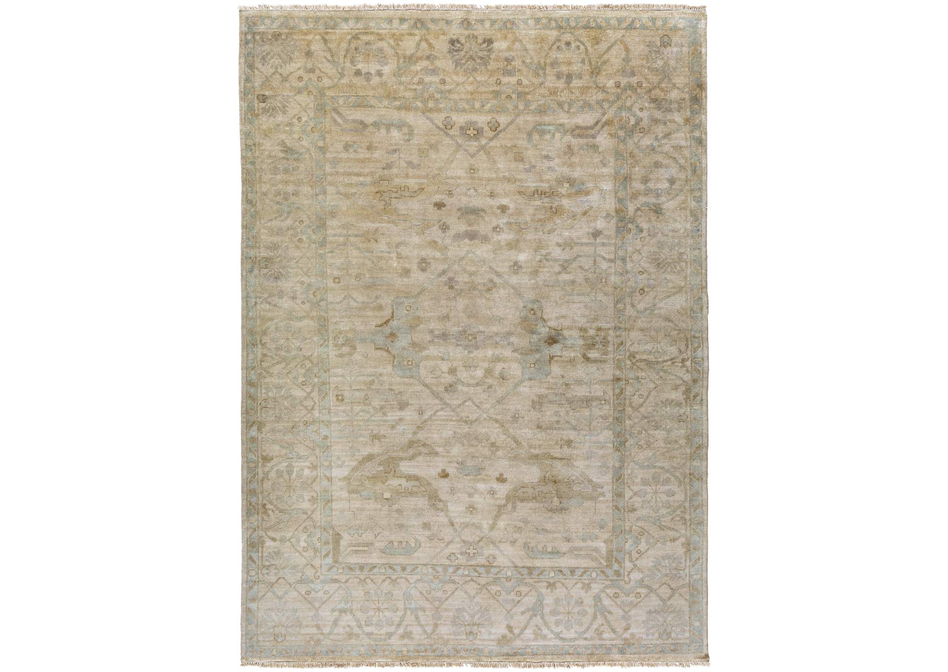 Antique Green Area Rug,Surya
