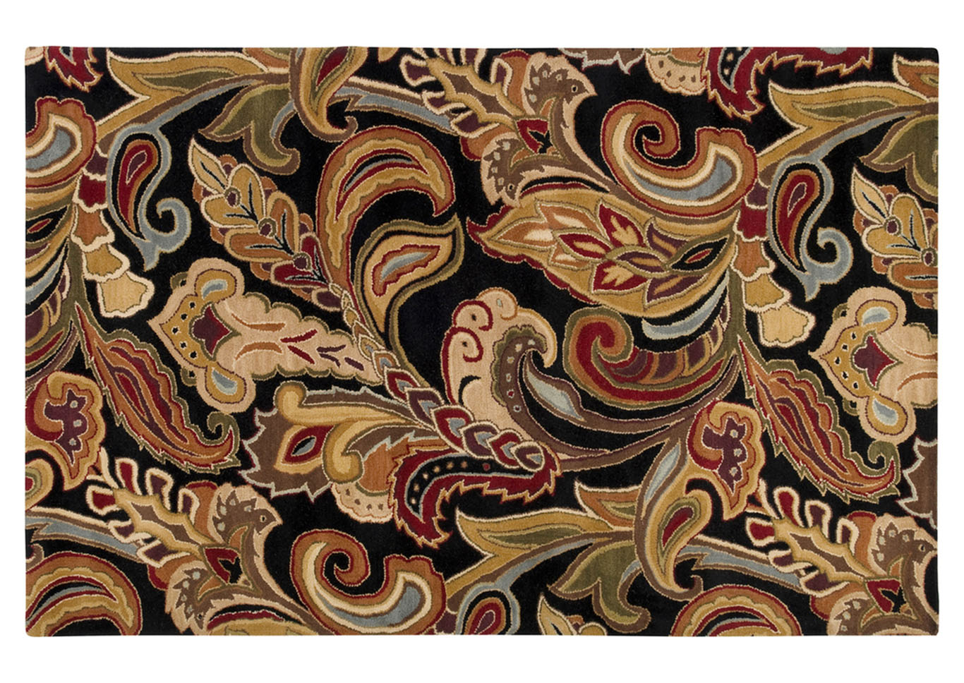 Aurora Black Area Rug,Surya