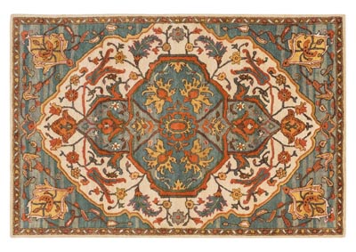 Image for Ancient Treasures Green Area Rug