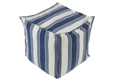 Image for Anchor Bay Cream/Dark Blue Pouf