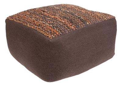Image for Aija Dark Brown/Camel Pouf