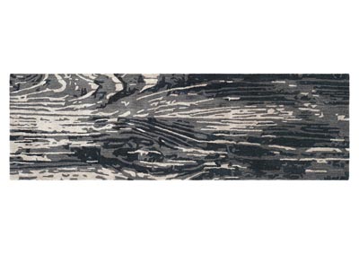 Image for Artist Studio Charcoal, Taupe, White Runner