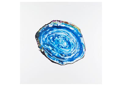 Image for Auberon Blue/White Wall Art