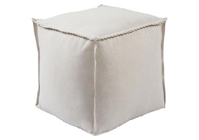Image for Audrey Light Gray/Silver Pouf