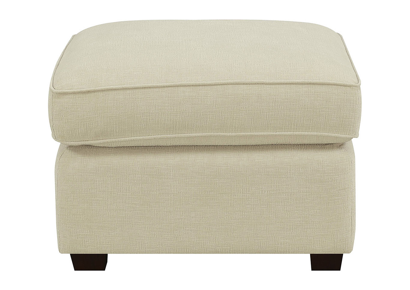 Isabella Cream Stationary Ottoman,Taba Home Furnishings