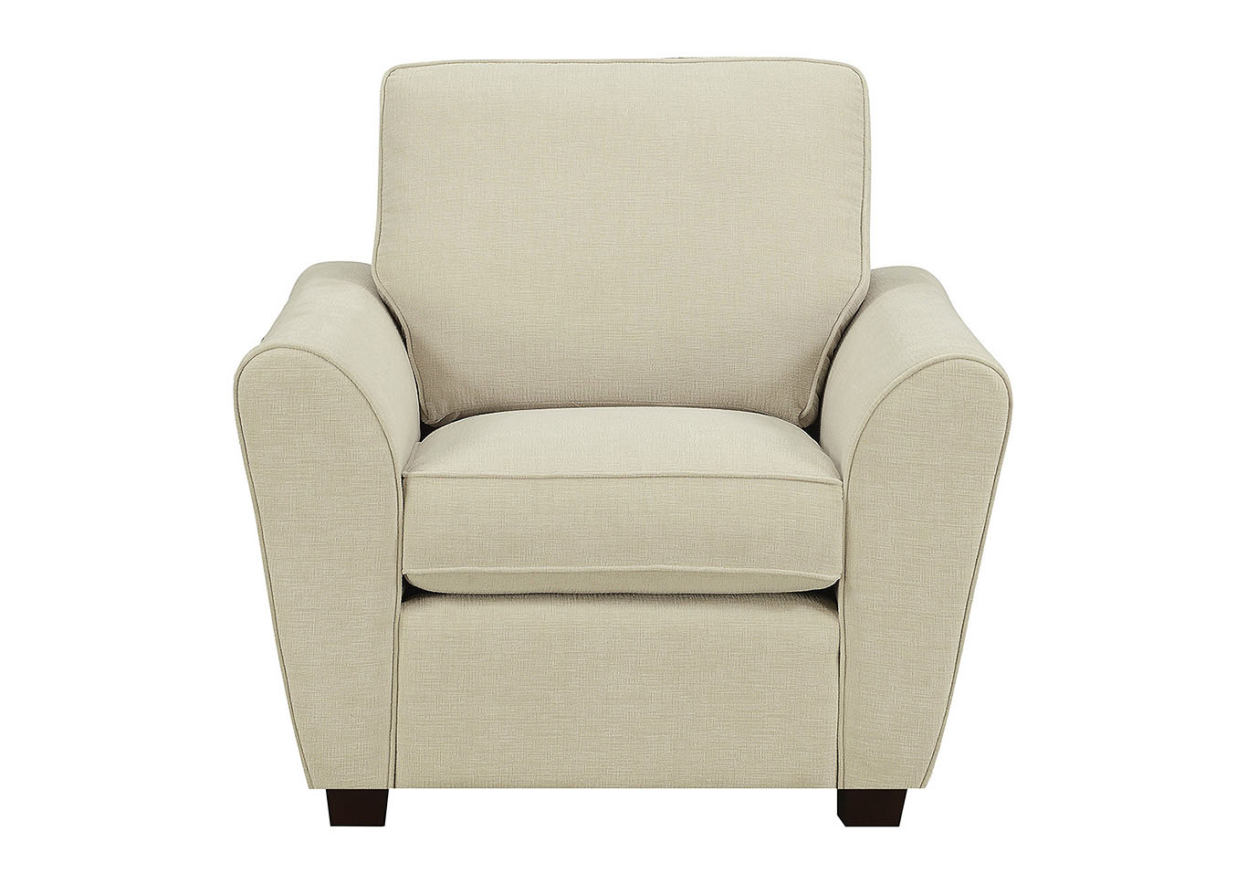 Isabella Cream Stationary Chair,Taba Home Furnishings