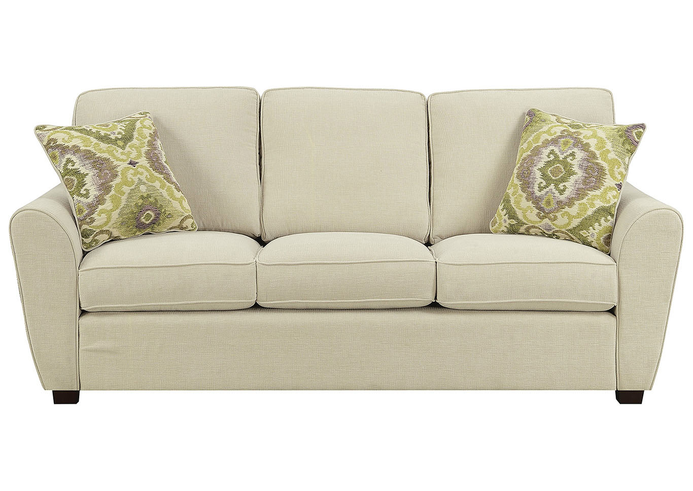 Isabella Cream Stationary Sofa,Taba Home Furnishings