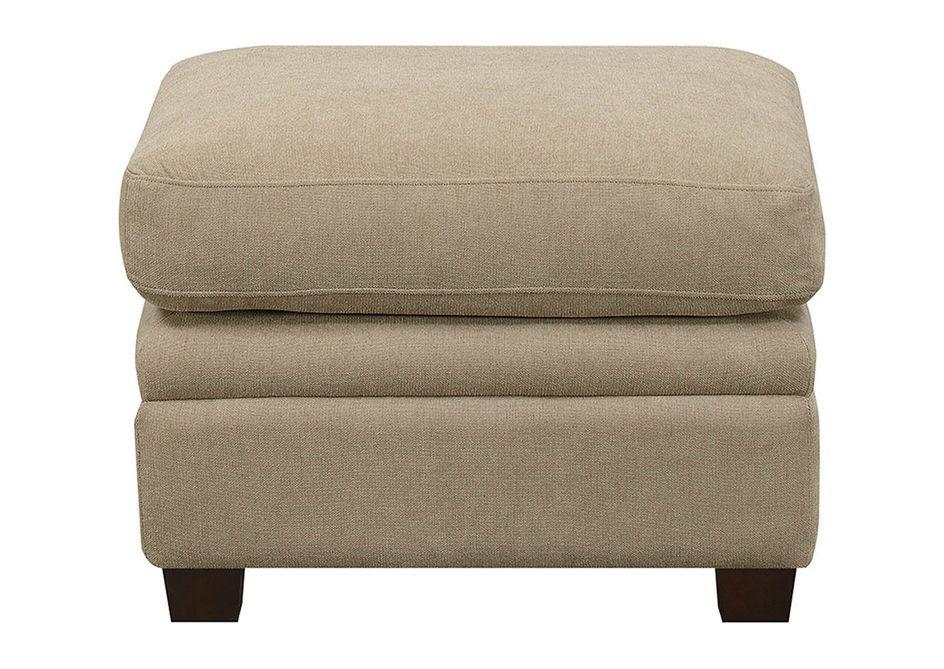 Alexandra Beige Stationary Ottoman,Taba Home Furnishings