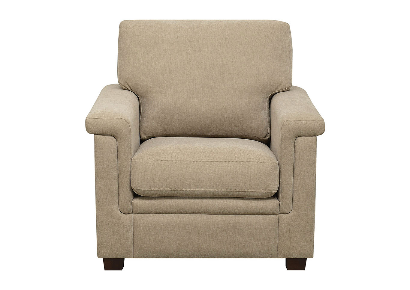 Alexandra Beige Stationary Chair,Taba Home Furnishings