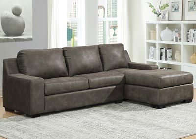 Michelle Charcoal Track Arm Sofa Chaise
