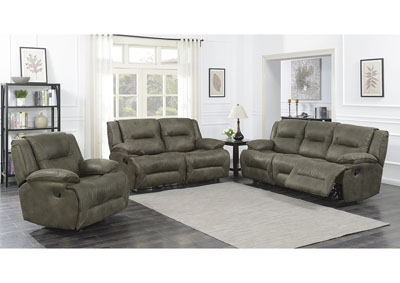 Image for Hannah Gray Manual Motion 3 Piece Living Room Set