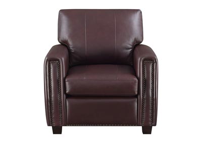 Image for Stephanie Burgundy Leather Match Stationary Chair