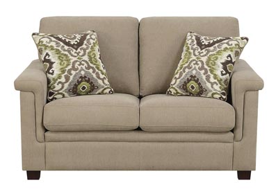 Image for Alexandra Beige Stationary Loveseat