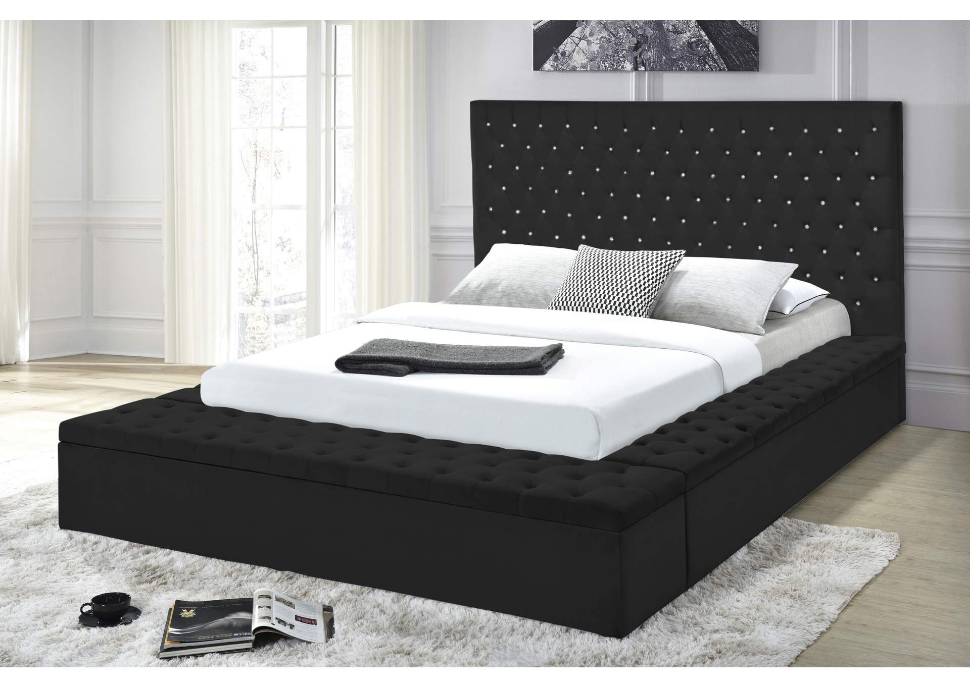 Folier Black Queen Bed,Titanic Furniture