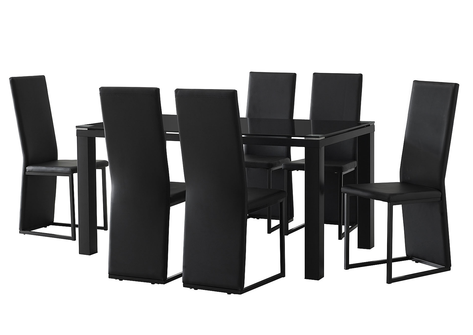 Dart Black Dining Chairs [Set of 6],Titanic Furniture