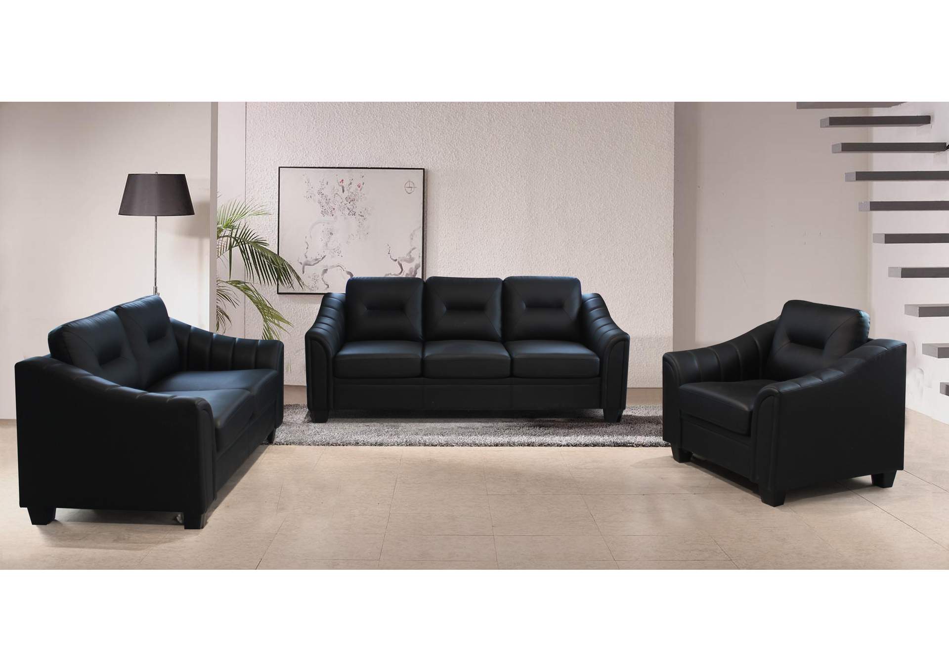 Sentinel Black Sofa,Titanic Furniture