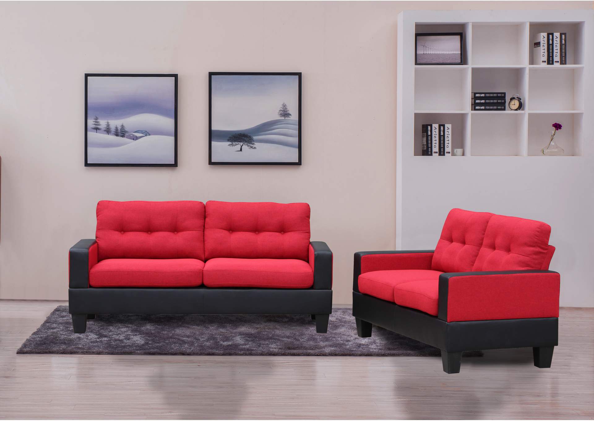Red/Black and Sofa,Titanic Furniture