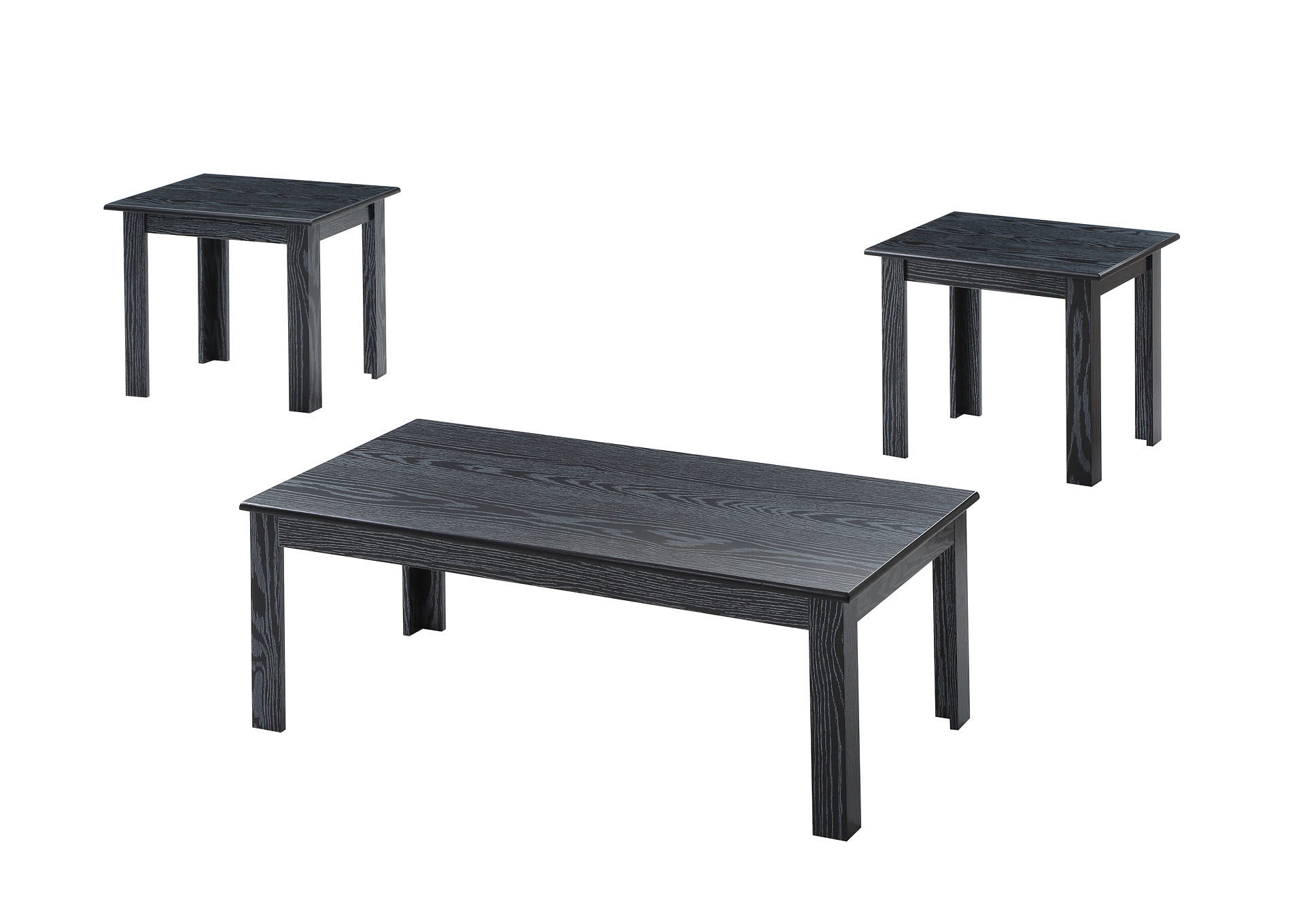 Black 3 Piece Coffee Table Set,Titanic Furniture