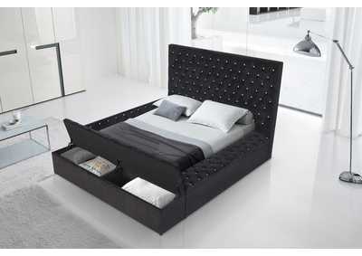 Folier Black Queen Bed