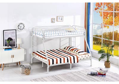 Diego White T/F Metal Bunk Bed