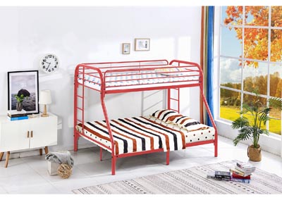Diego Red T/F Metal Bunk Bed