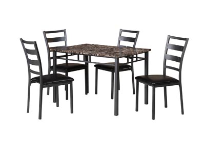 Image for Garner Brown 5 Piece Dining Set w/ 4 Chairs