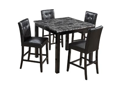 Image for Sutton Gray 5 Piece Pub Dining Set w/ 4 Chairs