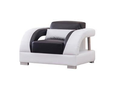 Image for Black/White Arm Chair