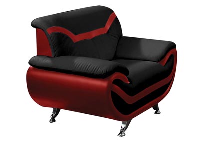 Image for Black/Red Arm Chair