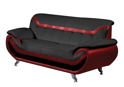 Image for Black/Red Sofa