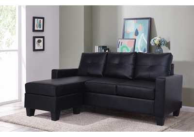 Image for Black PU Sofa/Chaise