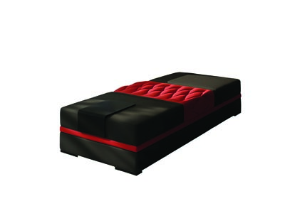 Image for Black/Red Ottoman