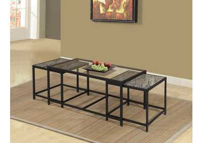 Image for Black/Faux Marble Savannah Occasional Table Collection