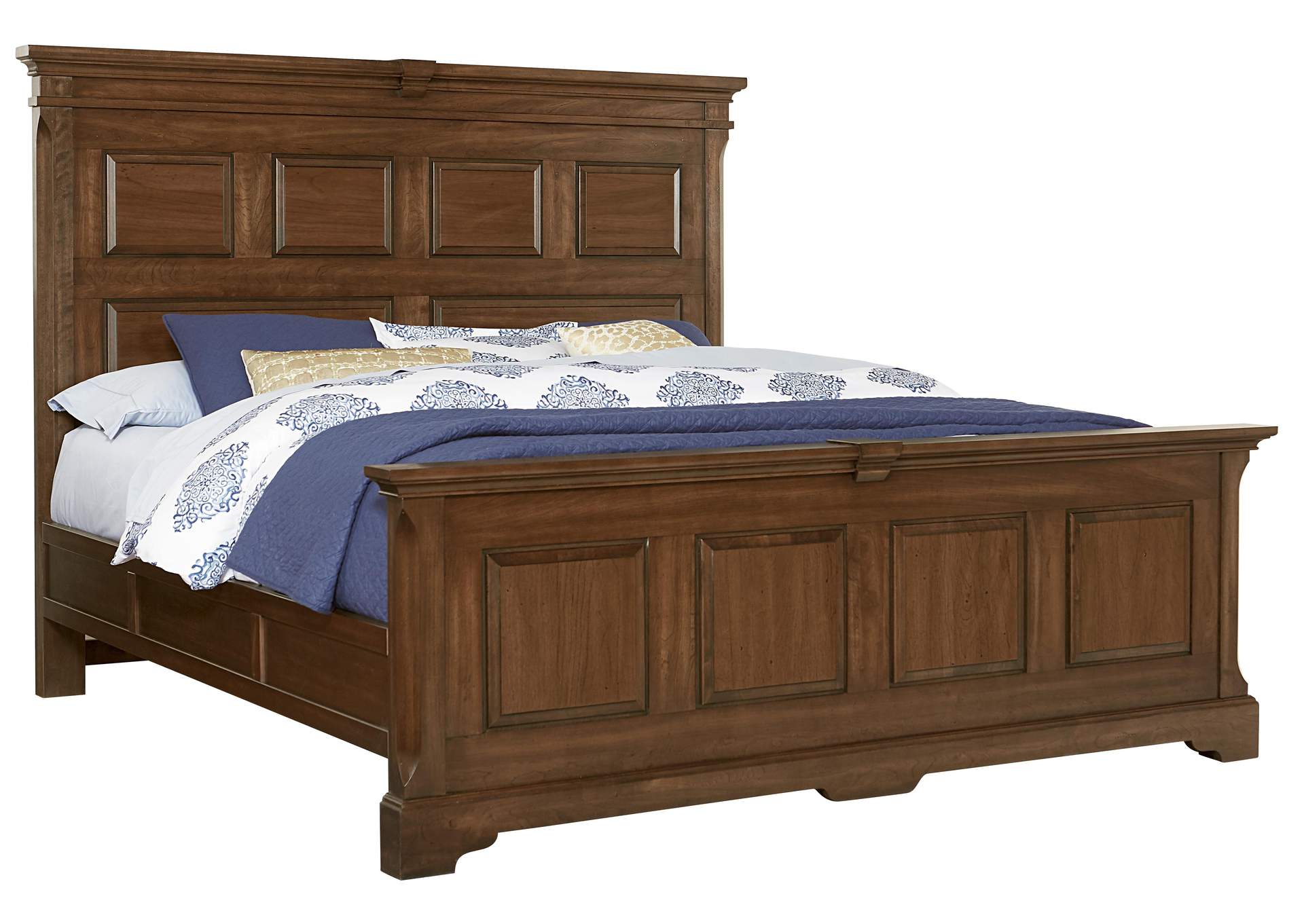 Queen Mansion Bed with Decorative Rails,Vaughan-Bassett